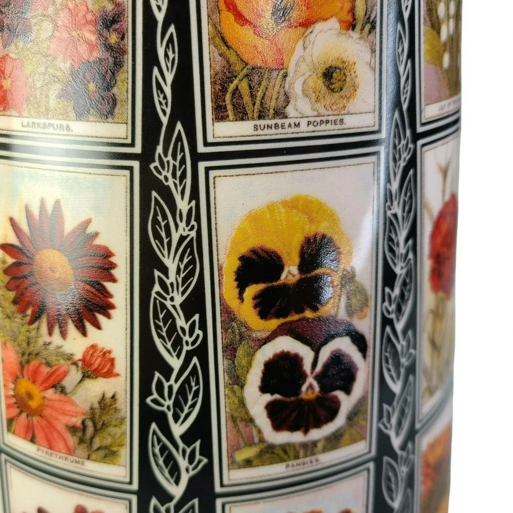 Amberglade Derbyshire Pitcher Vase Jug Cottage Garden Seed Packet‎ Eng Vtg READ